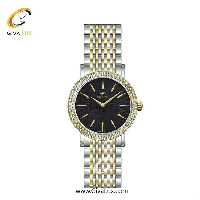 ساعت مچی اورجینال زنانه ویولت VIOLET نقره ای-طلایی | نقره ای-طلایی| مشکی| کد رفرنس 0593/2